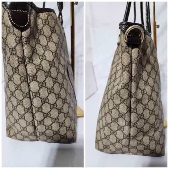 Authentic Gucci Medium GG Plus Joy Tote Bag Black/Beige - Picture 13 of 16